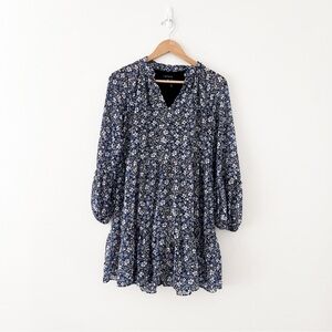 1. State Navy Floral Long Sleeve Dress